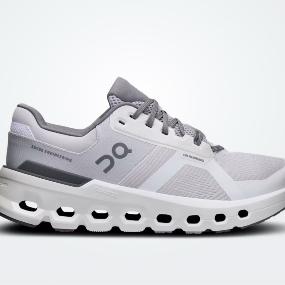 On Running WOMENS Light Gray Athletic Shoes Cloud Runner 2